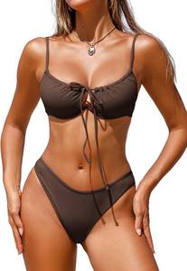 lot 26056 image: Bikini Sets for Women Underwire Bathing Suit Two Piece Swimsuit High Cut Cheeky Cute Swimwear Size Medium