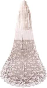 lot 26079 image: French Lace Long 1 Tier Ivory Wedding Bridal Veil with Comb