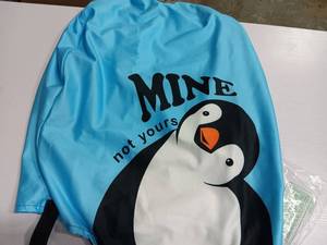 lot 26129 image: Cool Penguin Suitcase Cover, UV Resistant Stretchable Luggage Protector, Travel Gear for Women, Vibrant Vacation Accessories Gifts