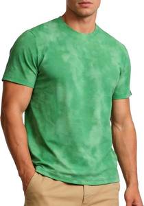lot 26150 image: Mens Crew Neck T Shirts - Lightweight Short Sleeve Fresh Fashion Print Hipster T-Shirt Tie-Dye, Green, Size Small
