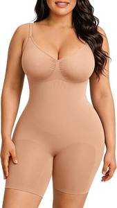 lot 26190 image: FeelinGirl Shapewear Tummy Control Seamless Bodysuit Hip Enhancer Body Shaper for Women, ML, Nude Color