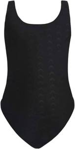 lot 26192 image: Kids Girls Athletic Swimsuit One Piece Solid Swimwear for Practice and Competition in Black and Navy Bathing Suit, Size Small