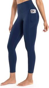 lot 26194 image: ENERBLOOM Workout Leggings with Pockets for Women High Waist Yoga Pants 2528 Cream Soft Lightweight Athletic Gym Tights