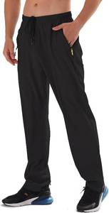 lot 26253 image: Mens Elastic Waist Hiking Pants Water Resistant Quick-Dry Lightweight Outdoor Sweatpants with Zipper Pockets SIZE XXXL