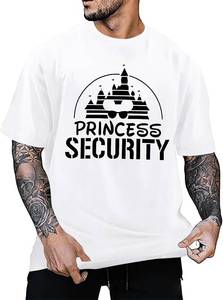 lot 26258 image: Princess Security Team Shirt Men Magical T-Shirt Magic Kingdom Tees Girl Dad or Boyfriend Family Trip Short Sleeve Tops SIZE L