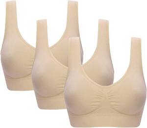 lot 26287 image: Vermilion Bird Womens 3 Pack Seamless Comfortable Sports Bra with Removable Pads SIZE XL