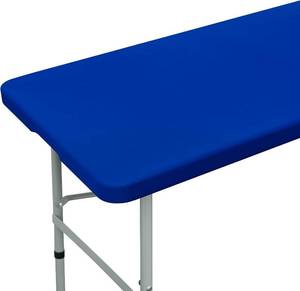 lot 26323 image: NEWISHER Fitted Rectangle Tablecloth 36 x 60 Inch Elastic Table Cloth Stretch Spandex Table Cover Royal Blue Washable Polyester Table Top Cap Cover for Dining Picnic Camping Indoor and Outdoor