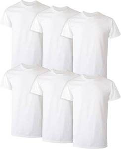 lot 26326 image: Hanes Mens Undershirt Packs, Stay-Tucked Soft Cotton Undershirts, Best Undershirts for Men, White SIZE M