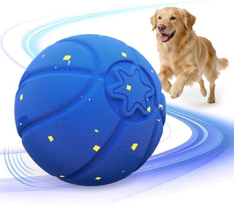 lot 1205 image: Invengo Interactive Dog Ball, Automatic Rolling Dog Toys with 3 Play Modes, E-TPU Material Dog Balls, IP65 Waterproof Interactive Dog Toys for Medium Dogs(Blue)