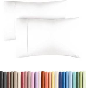 lot 21350 image: King Pillow Cases - 2 Pack - Super Soft Pillowcase Covers - Envelope Enclosure - Hotel Quality Pillow Protectors - Wrinkle Free, Shrink & Stain Resistant - Machine Washable - 20 x 40 (Antique White)
