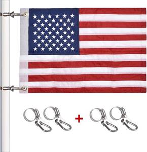lot 21373 image: Universal Boat Flag Marine with 4 Boat Flag Pole Kits USA Flag with 50 Embroidered Stars American Boat Flag 12x18
