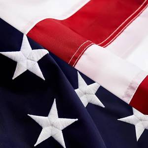 lot 26244 image: 3x5 American Flag Heavy Duty Outdoor, 4 Rows Stitching Sewn Stripes Embroidered Stars, Fade Resistant 3x5Ft Nylon US Flag with Brass Grommets, All Weather High Wind USA Flags for Outside(1PCS)