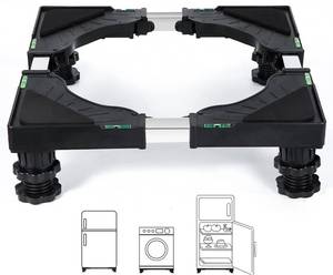 lot 26374 image: Nefish Mini Fridge Stand Universal Raised Base Adjustable Refrigerator Stands with 4 Strong Feet Washing Machine Pedestal Multi-Functional Bases for Dryer (Black)
