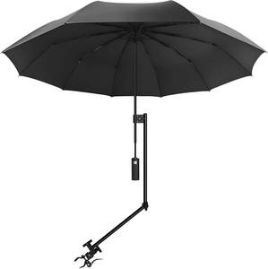 lot 26378 image: XLINGZA UPF 50 Beach Umbrella with Adjustable Universal Clamp