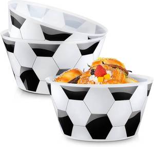 lot 26383 image: Reallnaive 2 Packs Soccer Snack Plastic Bowls 13 Soccer Ball Candy Bowls Reusable Serving Bowl for Chips Sports Event Party Supplies