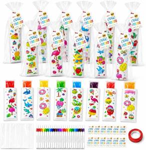lot 26389 image: Cinrobiye 24 Pack DIY Ice Pop Sleeve Craft Kit, Color Your Own Reusable Popsicle Holders, Summer Party Craft Activity for Beach Pool Parties, Camp, Birthday Favors and Group Events