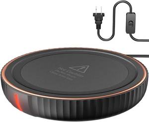 lot 26390 image: HouseGem Large Candle Warmer Plate - Coffee Cup Mug Warmer for Desk, Candle Melter, Electric Mug Heater for Beverages, Milk & Tea, Coffee Accessories Ideal Gifts Keep Cup Warm (Black)