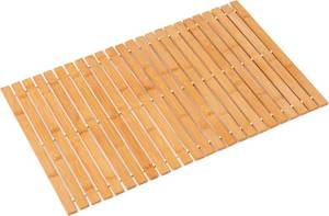 lot 26395 image: Bamboo Bath Mat Bathroom Rugs Floor Wood Shower Bathtub Waterproof Non Slip Accessories 16x24 Inch Easy to Clean, Natural Bamboo, 1 pc