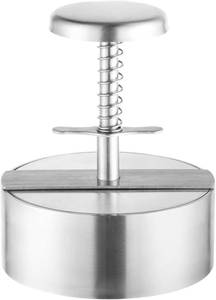 lot 26404 image: 304 Stainless Steel Hamburger Press Patty Maker,Burger Patty Maker for Ground Beef & Burgers,Widely Used for homemake,BBQ & Party,Dishwasher Safe,Easy Clean,4.5x5.5.