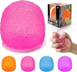 lot 26436 image: Stress Balls-Gumdrop Squishy Stress for Kids and Adults, Super Solid Squeeze Ball, Sensory for Stress Relief, Birthday, Easter Basket Stuffers and Party Favors(Pink)