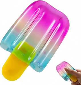 lot 26445 image: Ice Cream Squishy Toy, Summer Sensory Stress Relief Squeeze Squishy, Popsicle Squishy for Easter Basket Stuffers, Party Favors, Anxiety Relief Everyone, Birthday Gift STOCK PHOTO APPROXIMATE