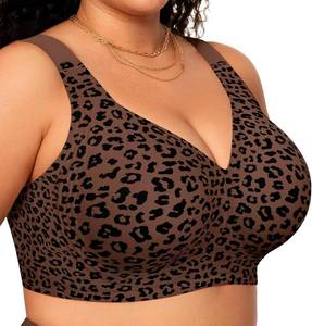 lot 13582 image: OEAK Womens Wireless Jelly Bra Plus Size Supportive Seamless Bras Full Coverage Push Up Comfortable No Underwire Tshirt Bras SIZE XL