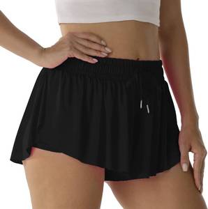lot 26501 image: Flowy Athletic Shorts for Women Running Tennis Butterfly Shorts Girls 2-in-1 Double Layer Quick-Drying Comfy Shorts SIZE XL