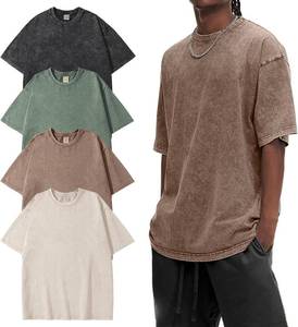 lot 26519 image: Eiscntd Mens Oversized T-Shirts Heavyweight Cotton Vintage Washed Loose Fit Unisex Baggy Tee Shirts SIZE M
