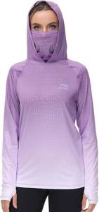lot 26521 image: BASSDASH Womens Fishing Hoodie Shirt with Face Mask Thumb Holes UPF 50 FS23W SIZE M