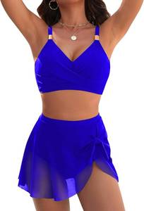 lot 26531 image: Blooming Jelly Womens High Waisted Bikini Set Gold Metal Two Piece Swimsuits Tummy Control Tie Knot 2026 Bathing Suits SIZE M