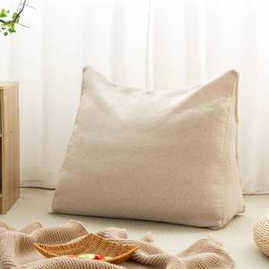 lot 26557 image: Triangular Comforter Storage BagWedge Pillow Cover Linen Like - Multi-Use Pillow, Cushion & Bedding Insert Cover - Stuff with Clothes, Blankets for Extra Storage (26.7x20.5x10.2 In, Beige)