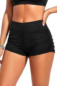 lot 26562 image: Tempt Me Womens Swim Shorts High Waisted Swimsuit Shorts Adjustable Ruched Side Boyshorts Tummy Control Bathing Suit Bottom SIZE S