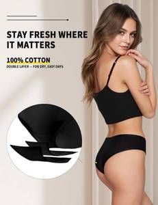 lot 26580 image: Cotton Underwear for Women   Soft, Breathable, Full Coverage Panties, Tag-Free Comfortable Briefs, Multi-Pack SIZE S