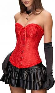 lot 26606 image: SZIVYSHI Corset Tops for Women, Bustier Shapewear Lingerie, Lace Waist Push Up Bodysuit SIZE XL