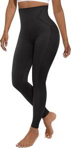 lot 26607 image: FeelinGirl Leggings for Women Tummy Control High Waisted Compression Leggings Seamless Shapewear Pants Non-See-Through SIZE L