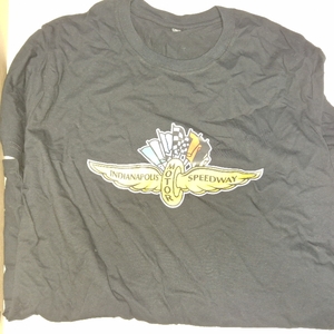 lot 26616 image: Oppsie Indy 500 Shirt Women Indy 500 Outfit Motorsport Full Color Chest Logo T-Shirt Black SIZE L