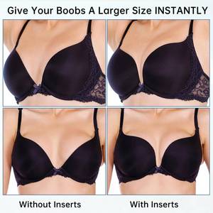 lot 26624 image: Nimiah Bra Inserts Breast Enhancers - 1 Pair Push up Swimsuit Pads Add Cups Size Instantly Fits AB, C, D Cup