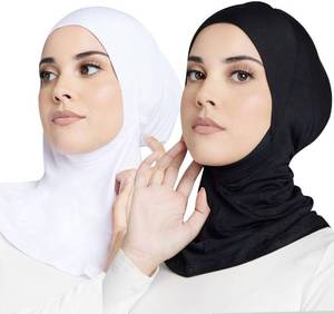 lot 26640 image: Women Slouchy Beanies Cap Soft Hijab Cap Under Scarf for Women Muslim Jersey Hijab Undercaps(1PC2PC)