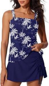 lot 26643 image: Summer Mae Womens Tankini Swimsuits with Skirt Two Piece Tummy Control Bathing Suits Printed Swimdress Swimwear 2026 Size 14