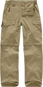 lot 26660 image: Mens Hiking Pants Convertible Cargo Pants Zip Off Waterproof Lightweight Quick Dry Safari Fishing Camping Scout Pants Size 30