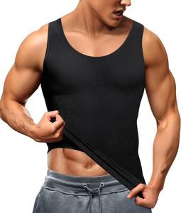 lot 26666 image: TAILONG Compression Shirts for Men Shapewear Slimming Body Shaper Waist Trainer Vest Workout Tank Tops Abdomen Undershirts Size XSS