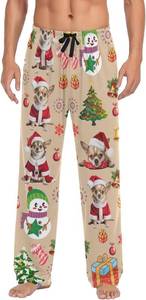 lot 26673 image: Mens Straight-Fit Pajama Pant Lightweight Pjs Bottoms Sleep Pants with Pocket Size Large