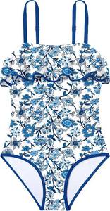 lot 26677 image: Girls Swimsuit One Piece Swimsuits Ruffle Solid Color Bathing Suit for Teens Contrast Trim Swimwear Size 15-16Y with Padded