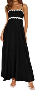 lot 26685 image: PRETTYGARDEN Womens Spaghetti Strap Maxi Dresses 2026 Summer Casual Sleeveless Smocked Boho A Line Long Flowy Beach Sundress Size Large