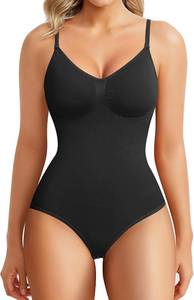 lot 26693 image: BRABIC Womens Seamless Sleeveless V-Neck Bodysuit Shapewear Tummy Control Size ML