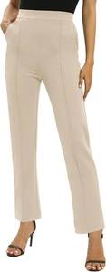 lot 26699 image: EXCHIC Womens Yoga Dress Pants Stretchy Casual Slacks Straight Leg Work Pants with Pockets Size Large