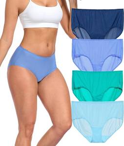 lot 26747 image: ANLIQI Quick Dry Underwear for Women Travel Panties Pack Hipster Panty Soft & Lightweight Bikini Brief Stay Fresh Undies, Size Medium