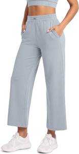 lot 26766 image: ODODOS Womens Modal Soft Wide Leg Pants with Pockets Adjustable Shockcord High Waist Casual Lounge Pants-272931 Inseam SIZE XS