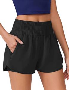 lot 26792 image: PINSPARK Running Shorts for Women Quick Dry High Waisted Athletic Short 2 in 1 Workout Gym Shorts Pockets SIZE S