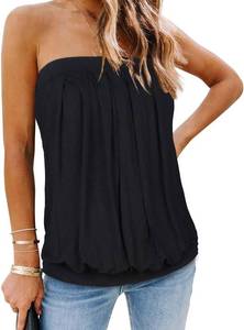 lot 26799 image: CHICGAL Womens Tube Tops Summer Casual Bandeau Tank Casual Strapless Blouse Off The Shoulder Tunic Shirts 2026 SIZE XL